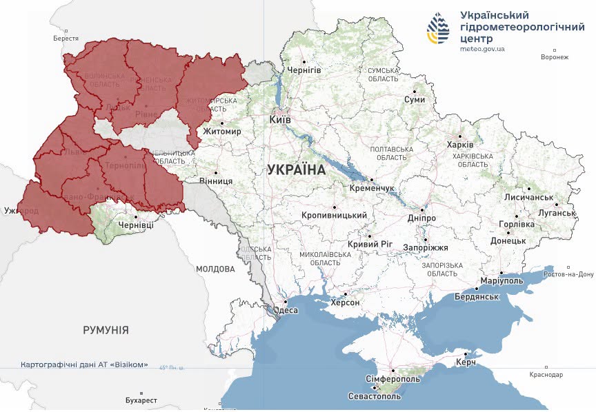 Попередження про стихійні гідрологічні явища в Україні 16-30 жовтня (інфографіка: facebook.com/UkrHMC)
